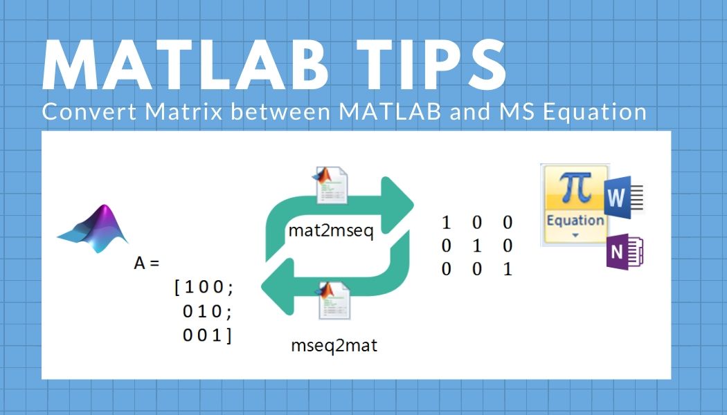 Matrix Conversion between MATLAB and Microsoft Equation Editor