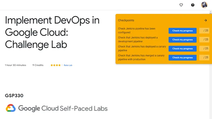 ☁ Implement DevOps in Google Cloud: Challenge Lab | logbook