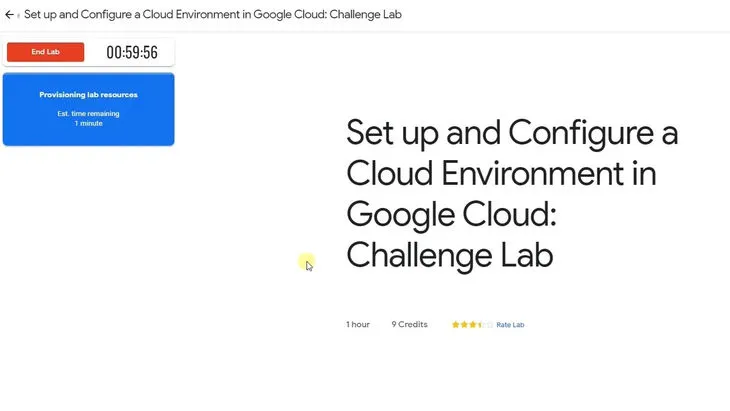☁ Set up and Configure a Cloud Environment in Google Cloud: Challenge Lab | logbook