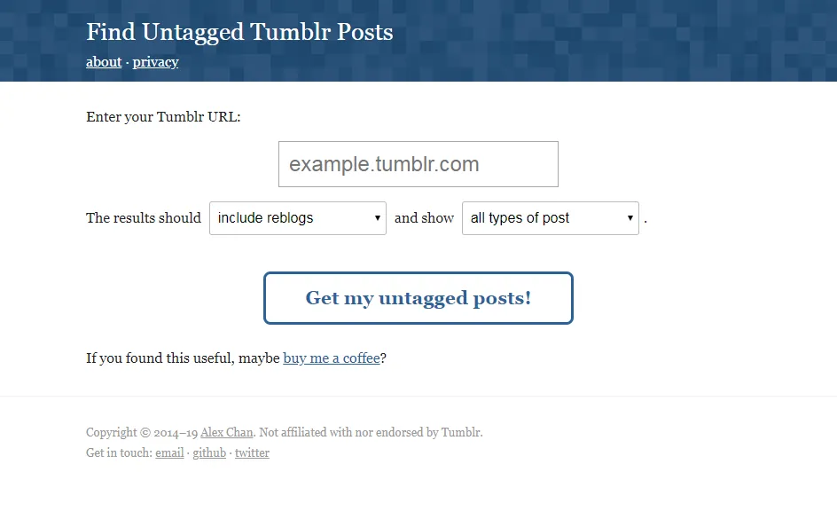 Tumblr · GitHub